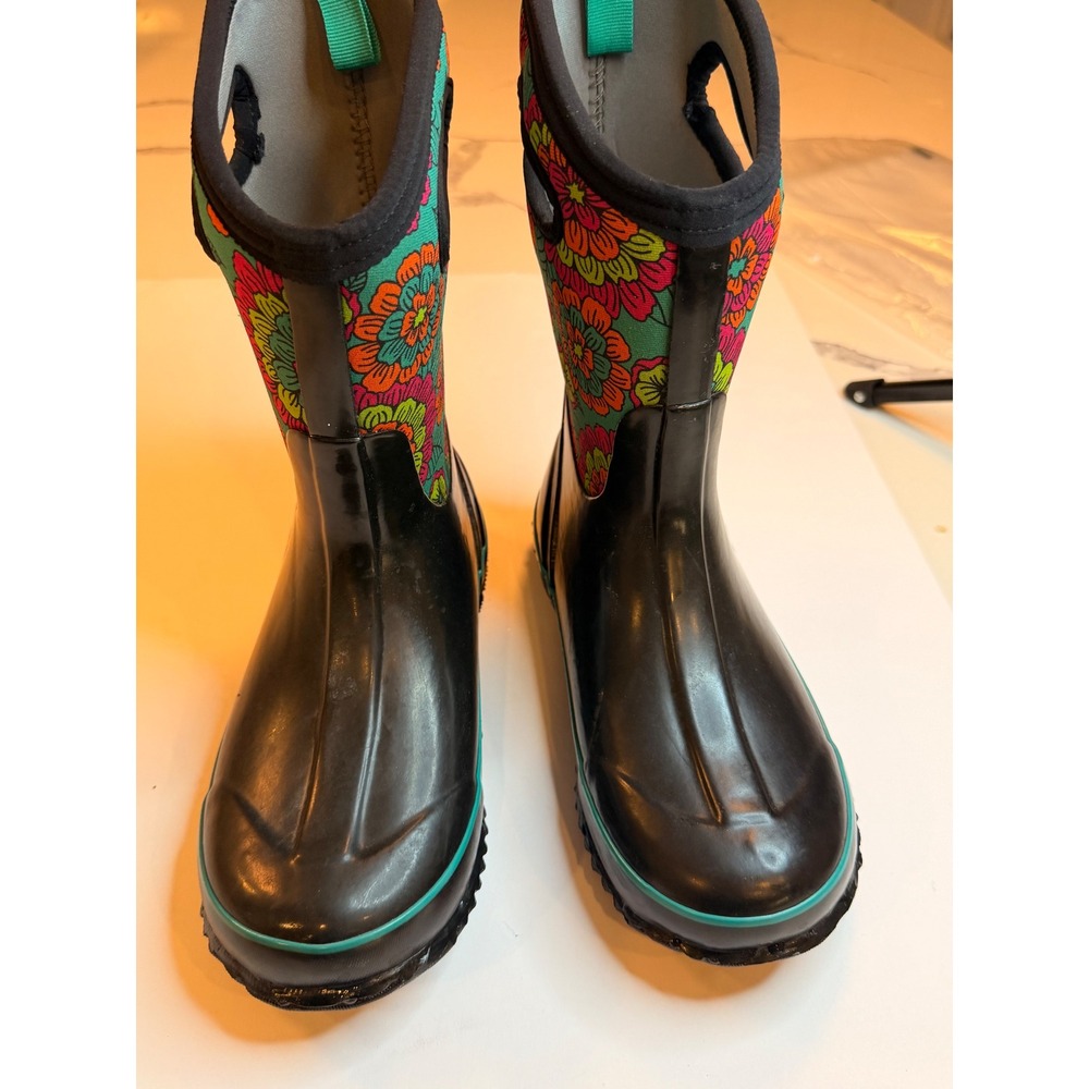 Bogs Classic Pansies Waterproof Insulated Floral Rain Boots Youth 5 Women 7 38